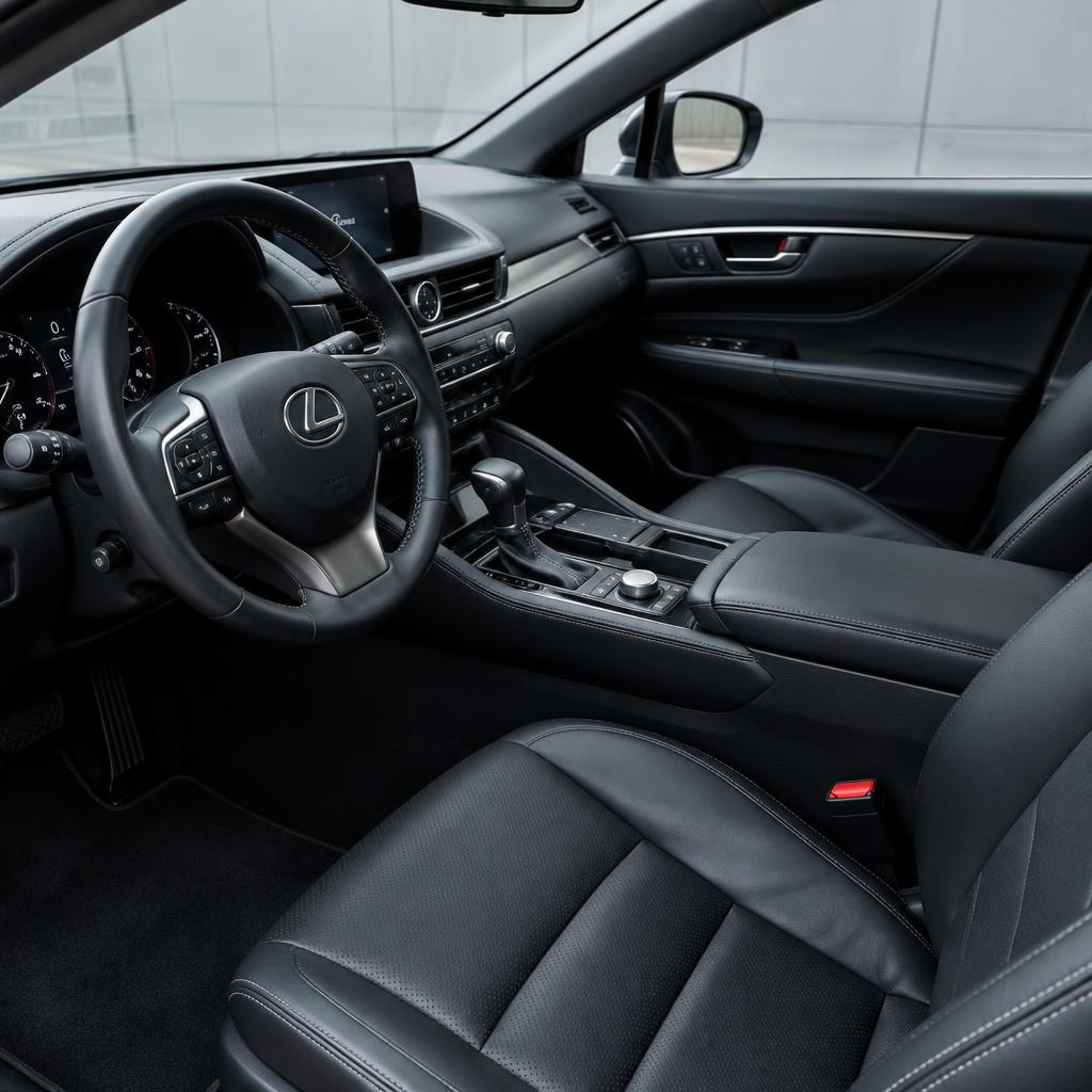 Spotless black leather interior